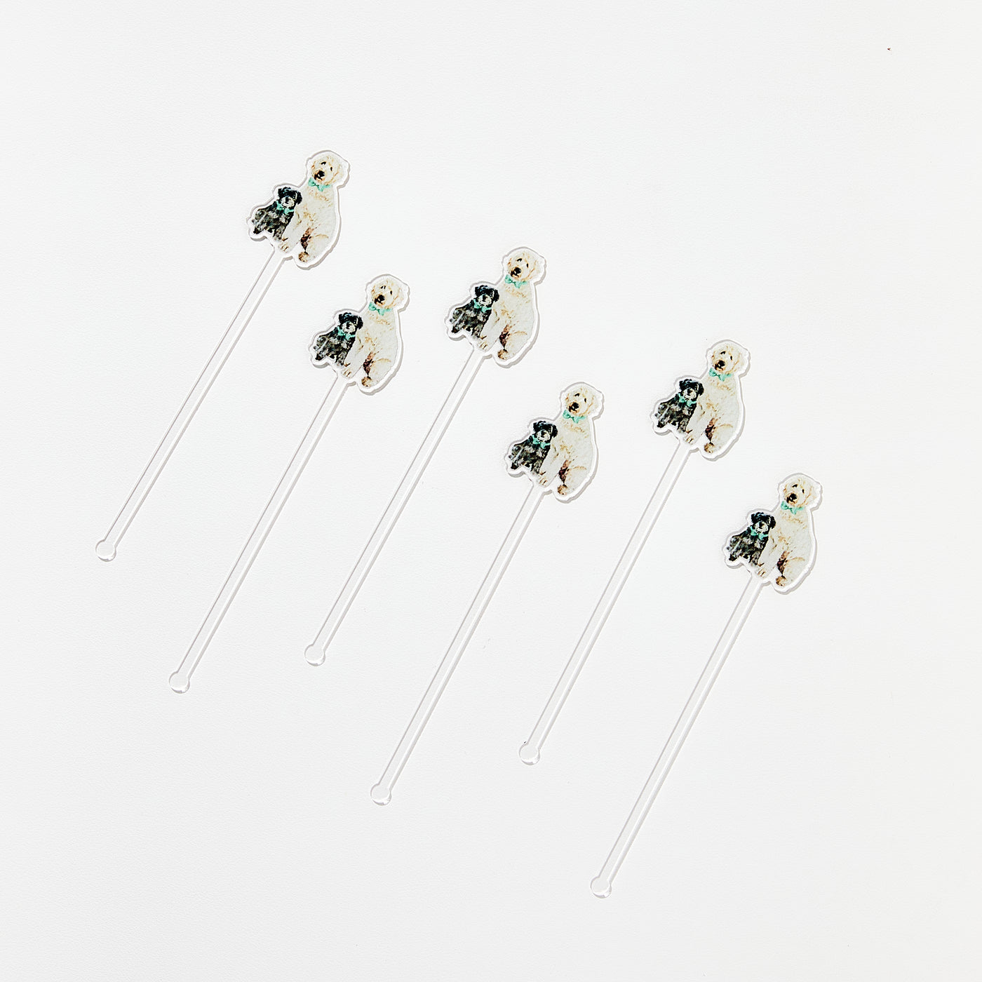 Custom Watercolor Pet Stir Sticks