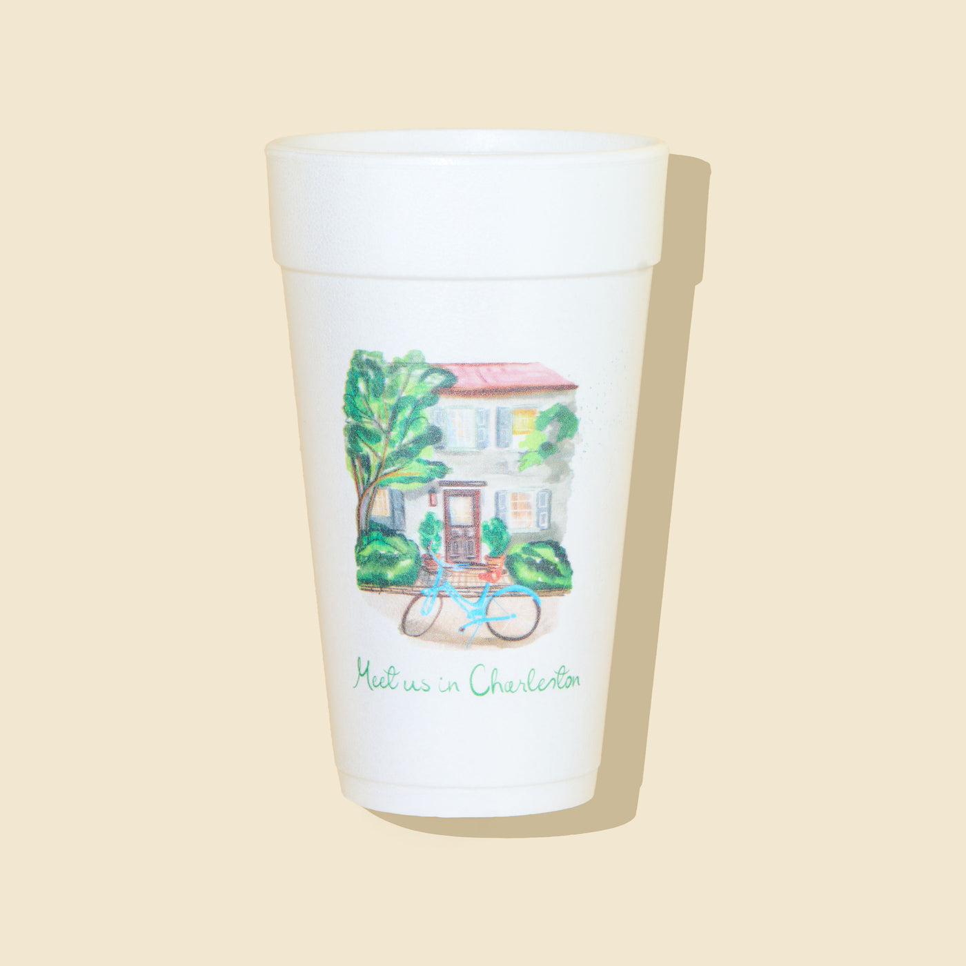 Venue or Home Watercolor Custom Full Color Styrofoam Cups