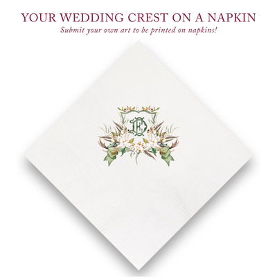 Full Color Watercolor Cocktail Napkins (Provide your own art with this listing!)