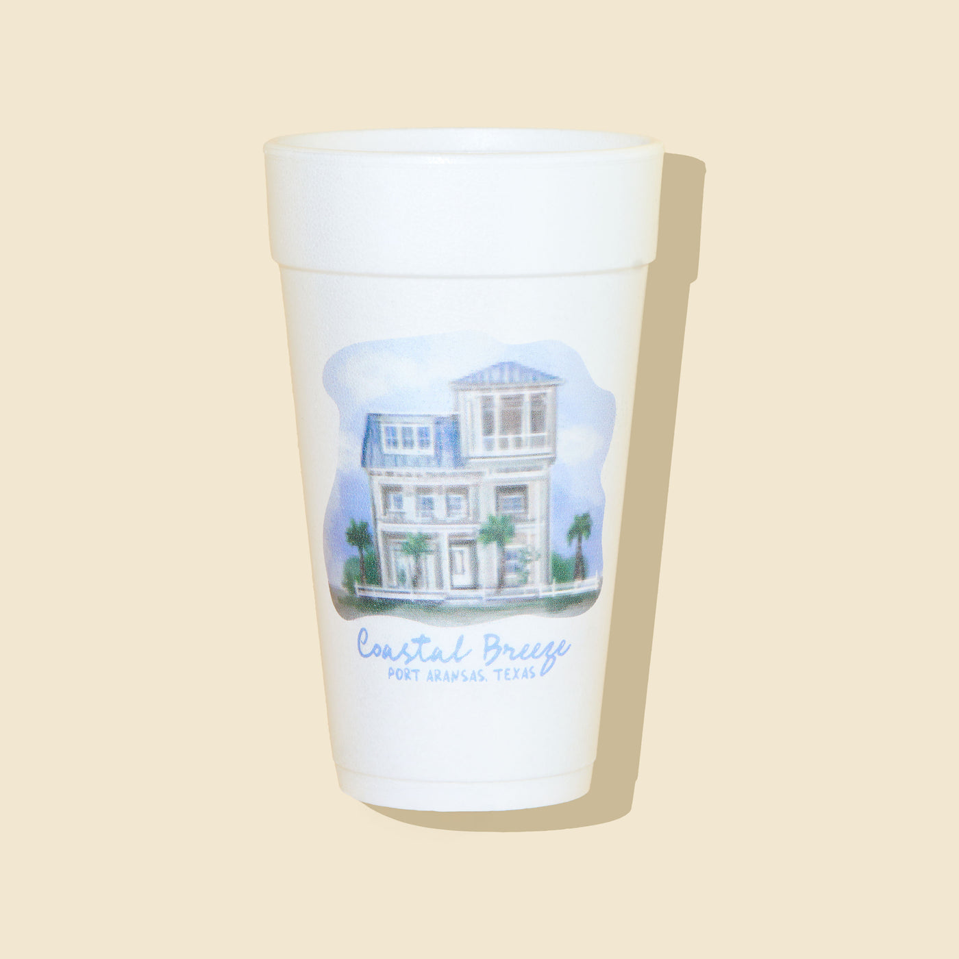 Watercolor Home or Venue Custom Full Color Styrofoam Cups