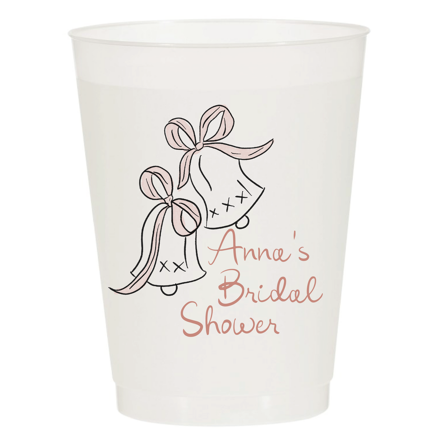 Wedding Bell Bridal Shower Full Color Frosted Cups