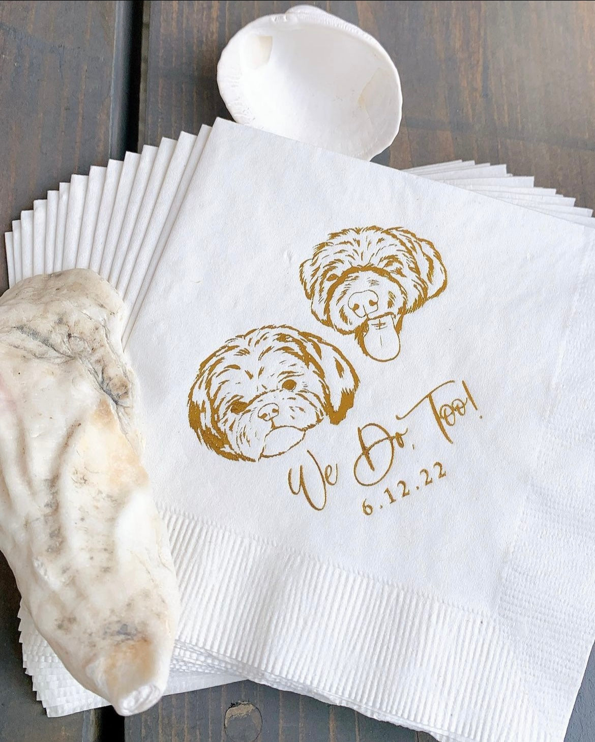 We do, too! Pet Portrait Wedding Beverage Napkins #35