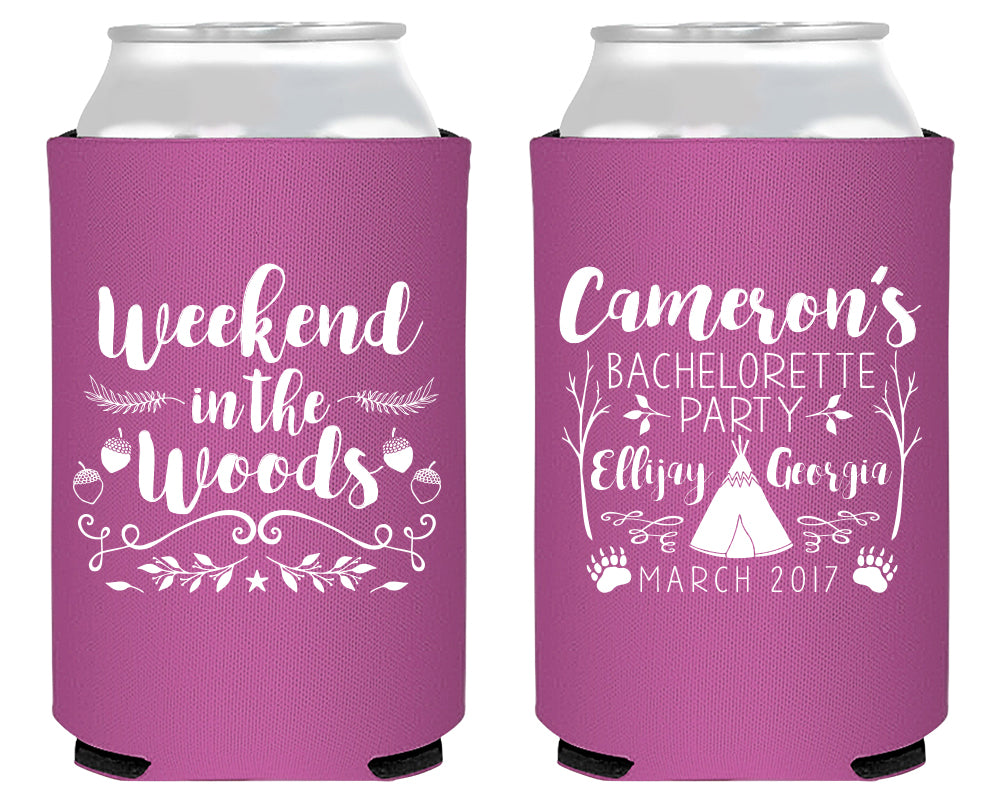 Weekend In The Woods Bachelorette Can Cooler
