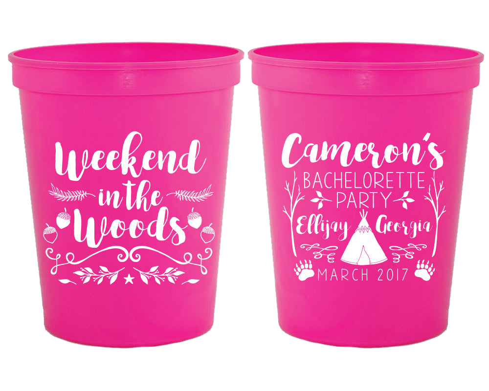 Weekend In The Woods Bachelorette Stadium Cup