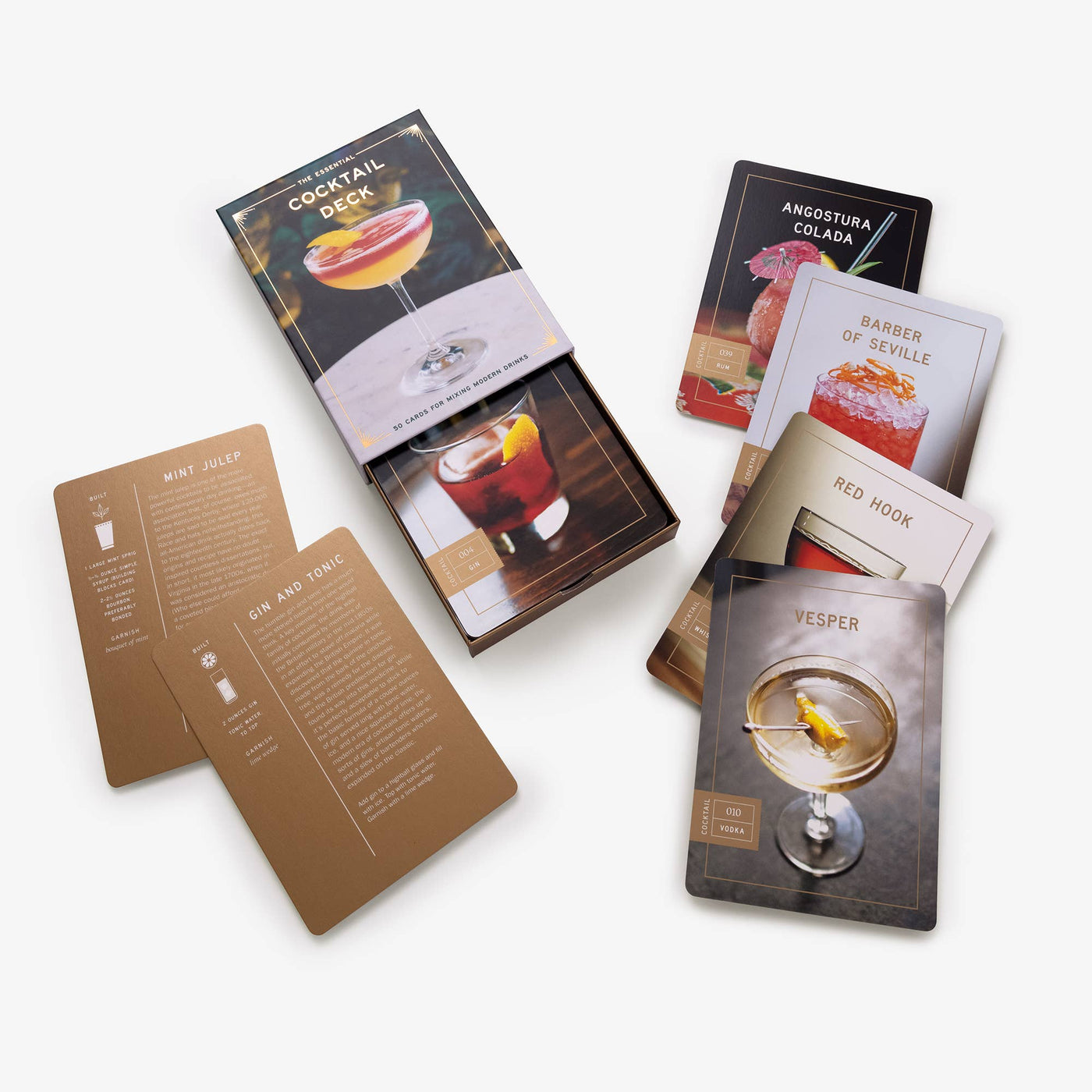 The Essential Cocktail Deck | Laminated Recipe Cards in Storage Box