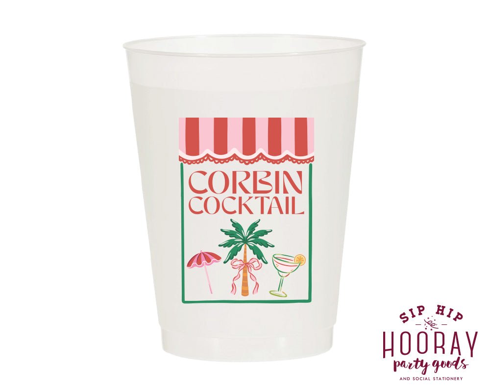 At Home Collection | Tropical Cocktail Full Color Frosted Cups ...