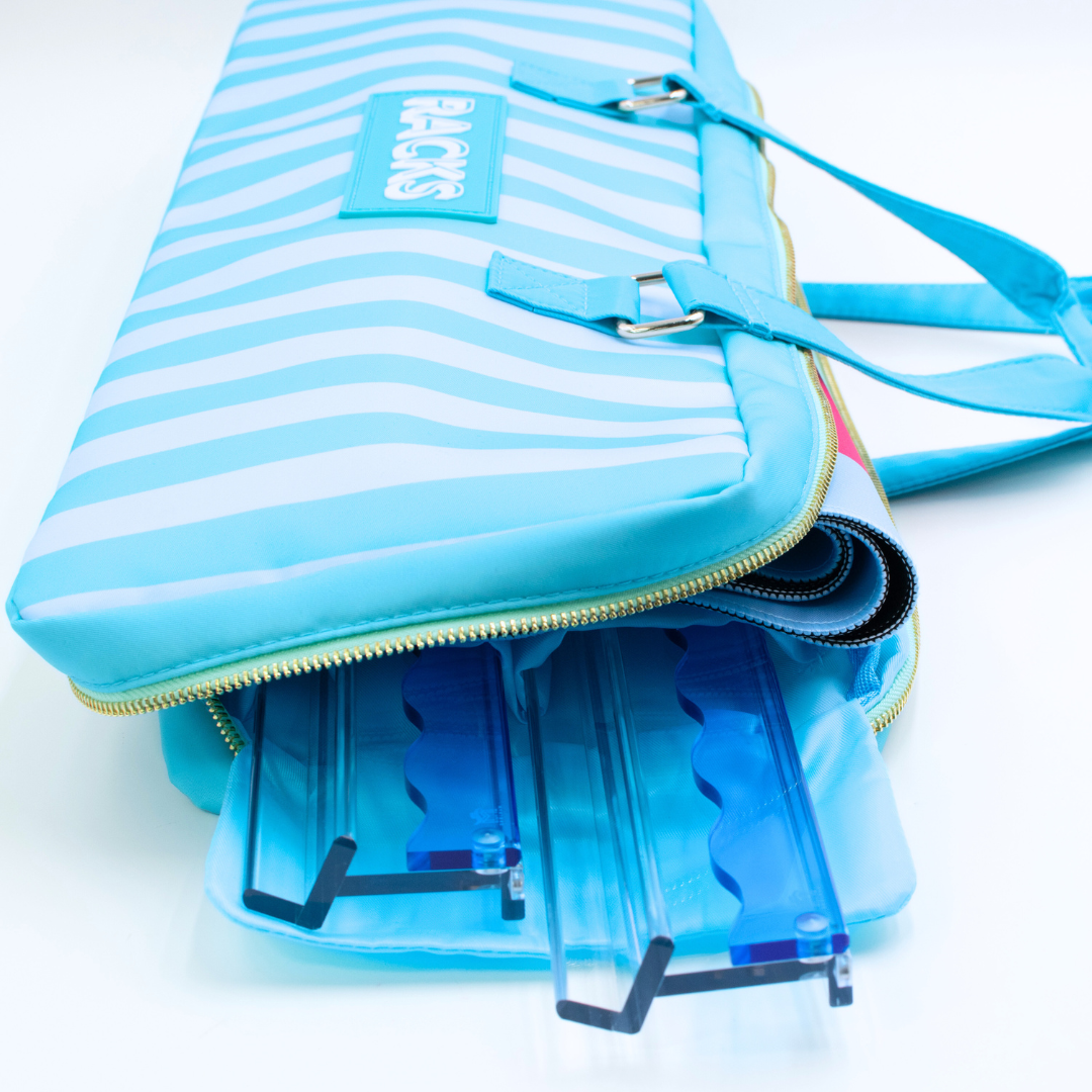 Wavy Acrylic Mahjong Racks | Magnetic Pushers: Pink