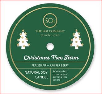 Christmas Tree Farm Holiday Confetti Icon 12oz Candle