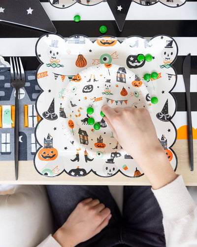 Halloween Tricks & Treats 10" Paper Plate