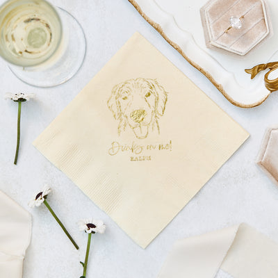 Drinks On Me Pet Drawing Napkins