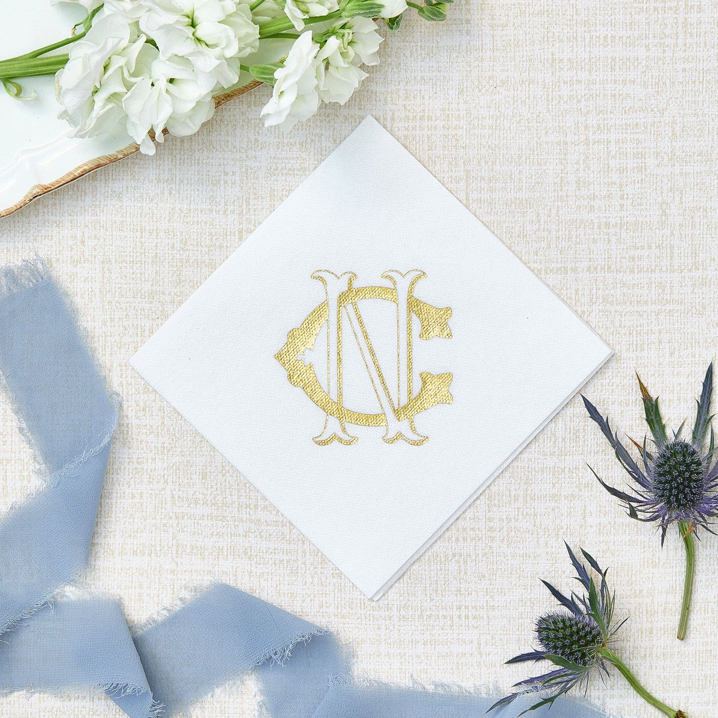 Duogram Wedding Napkins