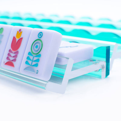 Wavy Acrylic Mahjong Racks | Magnetic Pushers: Pink