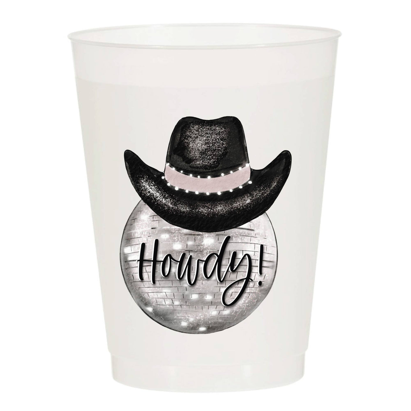 Howdy Disco Ball Frosted Cups - Rodeo – SipHipHooray