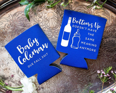 Bottoms Up Baby Shower Can Coolers #1606