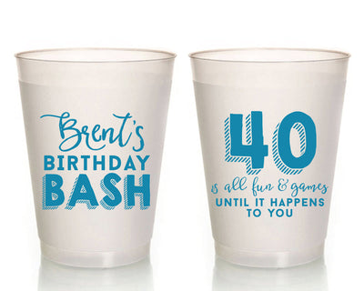 Personalized Birthday Frosted Cups, #1530