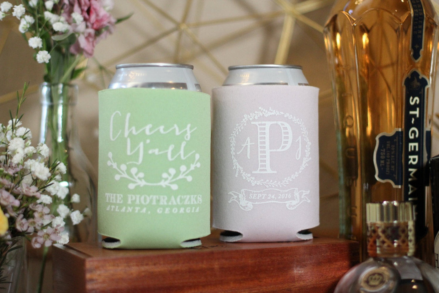 Cheers Y'all Wedding Can Coolers #1024