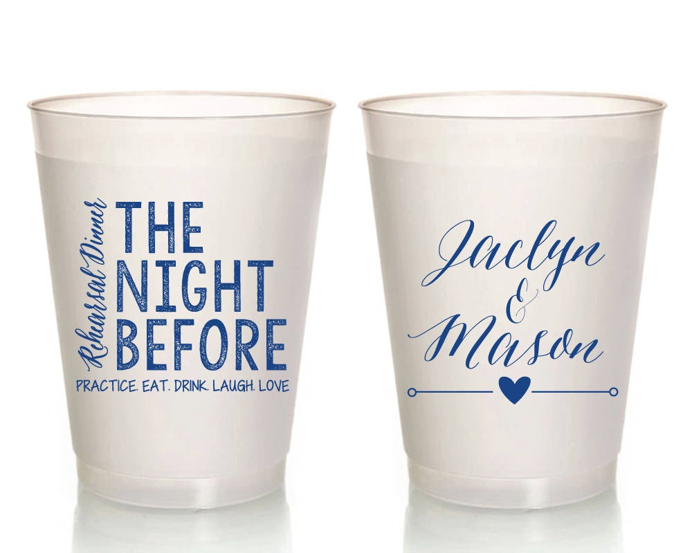Rehearsal Dinner Frosted Cups #1758
