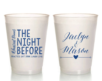 Rehearsal Dinner Frosted Cups #1758
