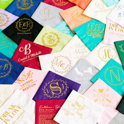 Personalized Party Favors Beverage Napkins
