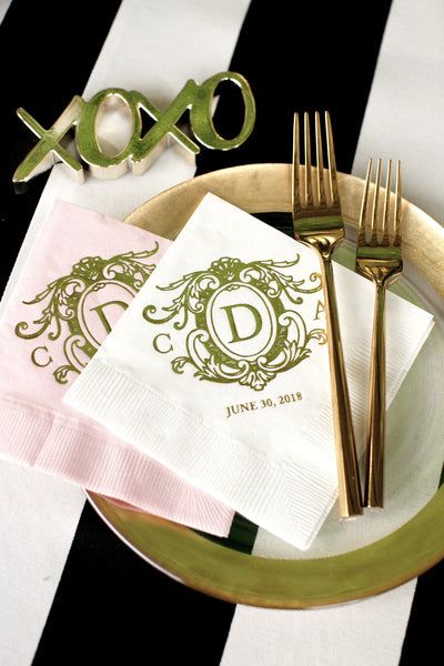 Custom Monogrammed Wedding Napkins #1496