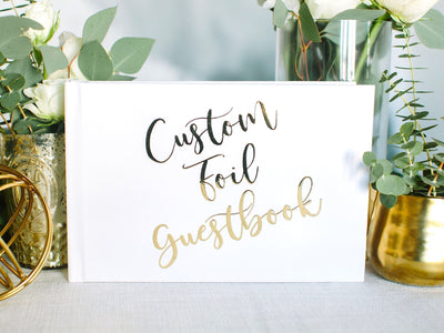 Heart Initials Custom Wedding Guest Book