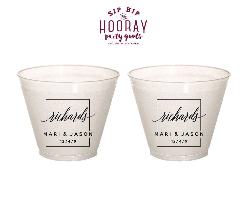 Wedding Bar 9oz Frosted Cups #1971