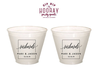 Wedding Bar 9oz Frosted Cups #1971