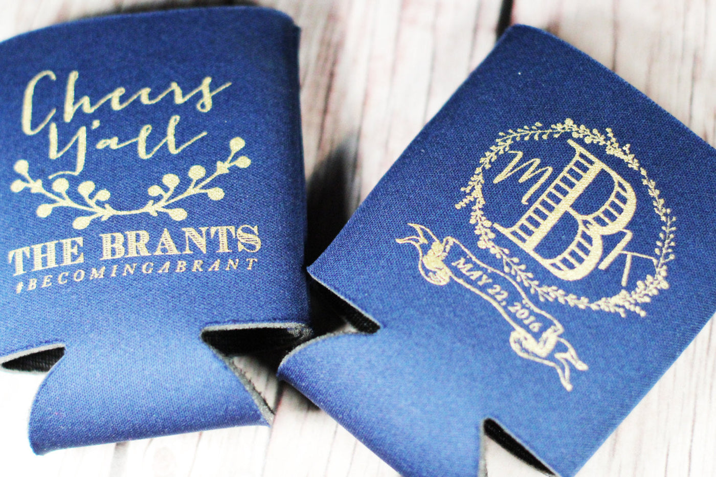 Cheers Ya'll Monogram Can Coolers #1024