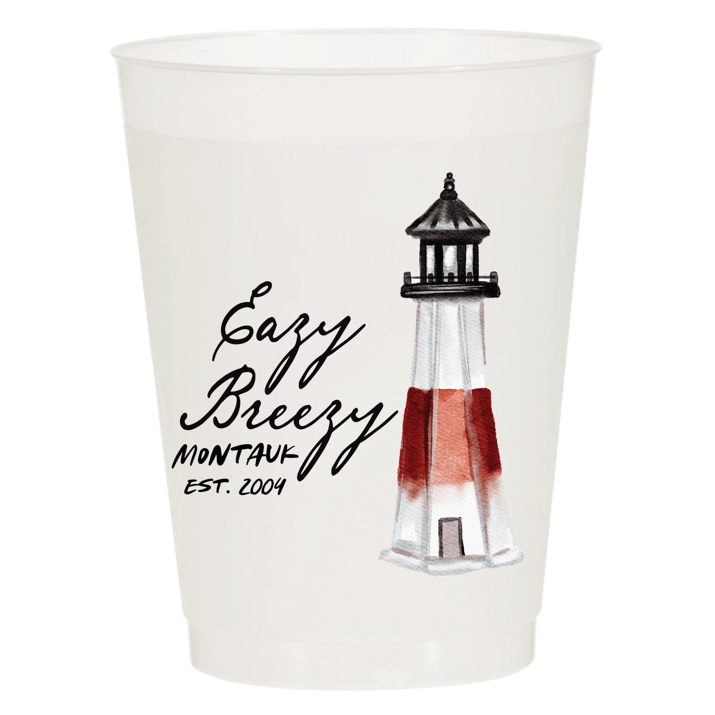 Montauk Lighthouse Full Color Frosted Cups – SipHipHooray