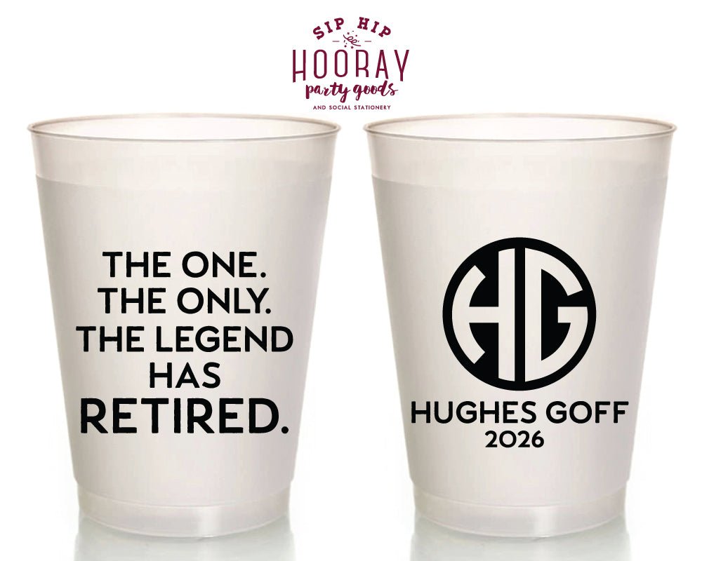 The Legend Has Retired Frosted Cups – SipHipHooray