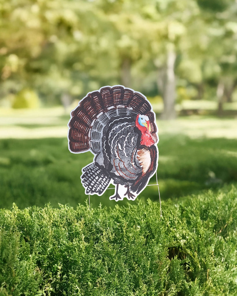 turkey planter pot Turkey Thanksgiving Outdoor Garden Stake Yard/Plant Pot Sign