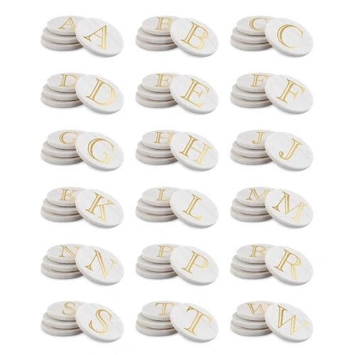 Initial Marble Coasters (Set of 4)