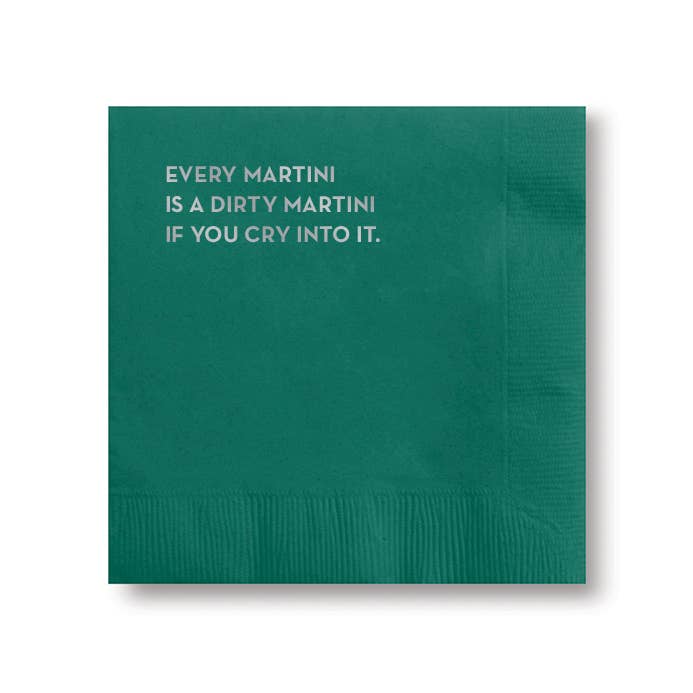 Dirty Martini Cocktail Napkins - Boxed Set of 20