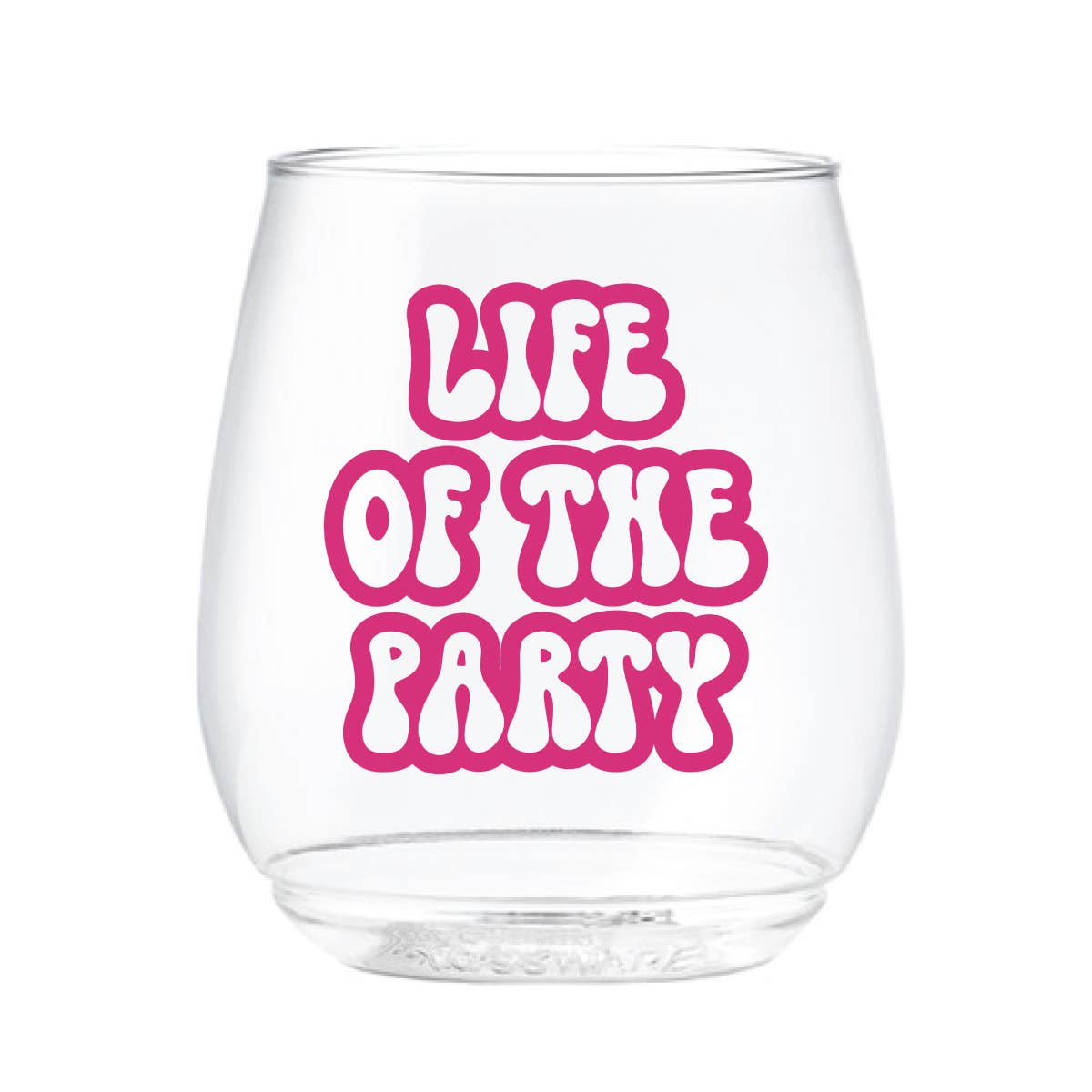Life of The Party 14oz Stemless Wine Tossware