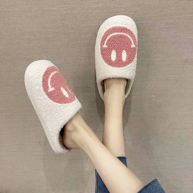 Retro Smile Face Slippers