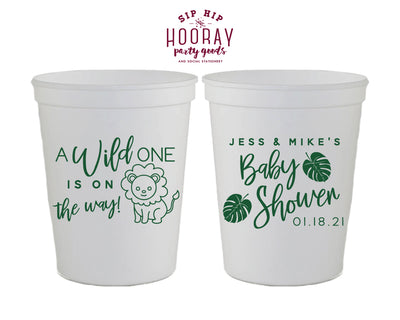 A Wild One Jungle Baby Shower Stadium Cup