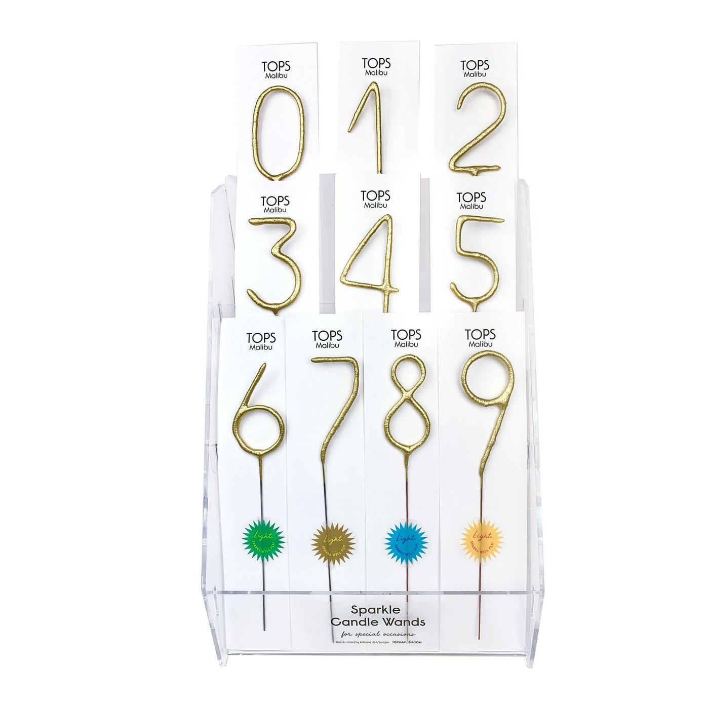 Big Golden Sparkler Wand Numbers