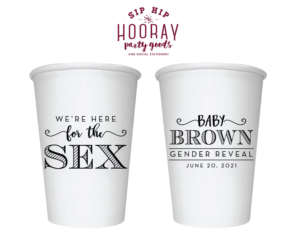Sip Hip Hooray Baby Shower Gender Reveal Custom Design and Printing