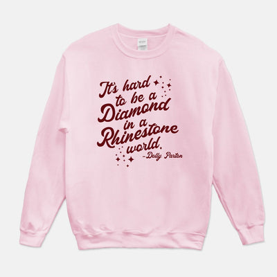 Dolly Parton Diamond in a Rhinestone World Unisex Crew Neck Sweatshirt