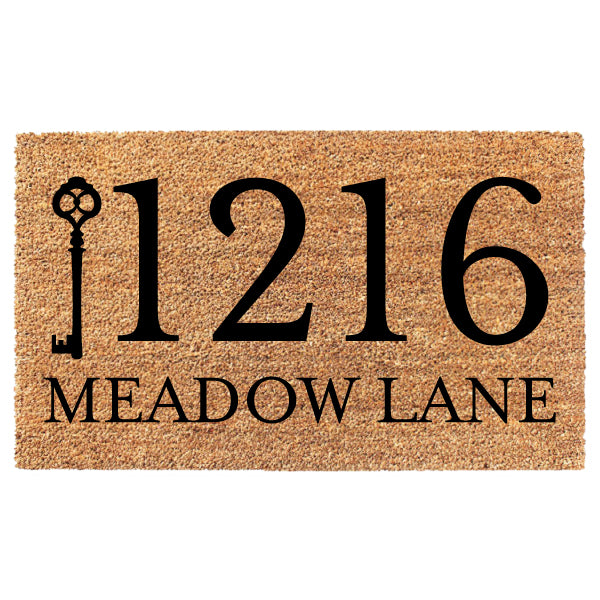 Address Numbers Key Custom Doormat