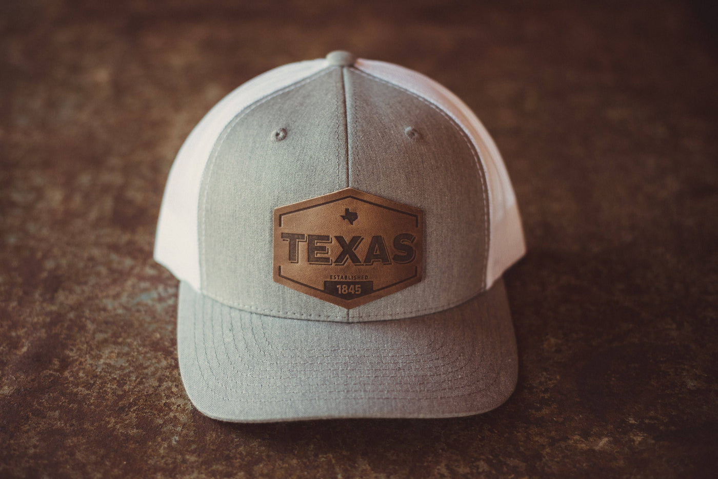 Texas Established Hat- Heather Gray/ White