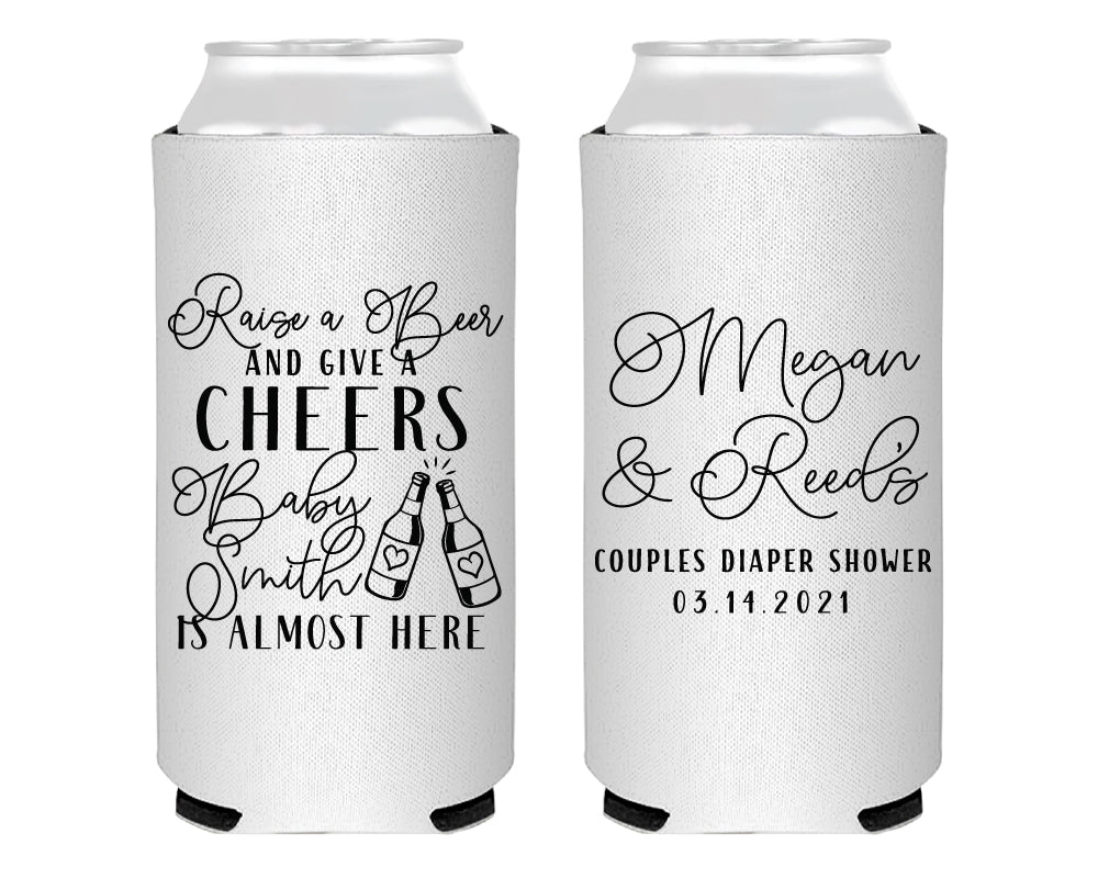 Couples Diaper Baby Shower Foam Slim Can Cooler