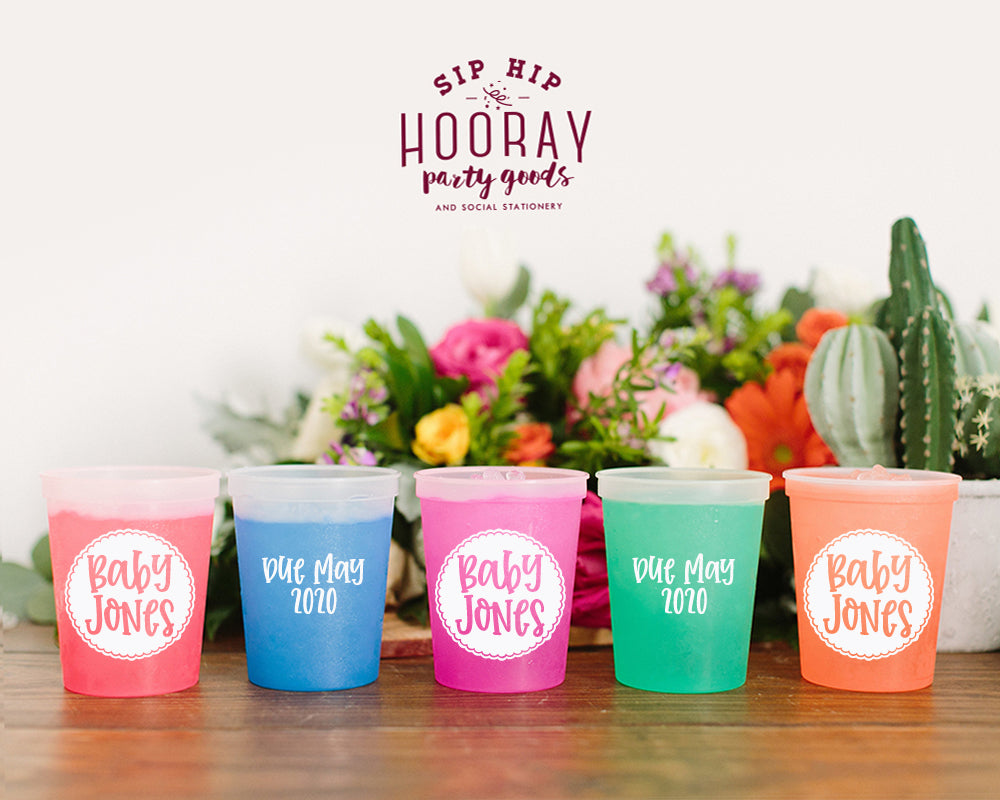 Sip Hip Hooray Baby Shower Gender Reveal Custom Design and Printing