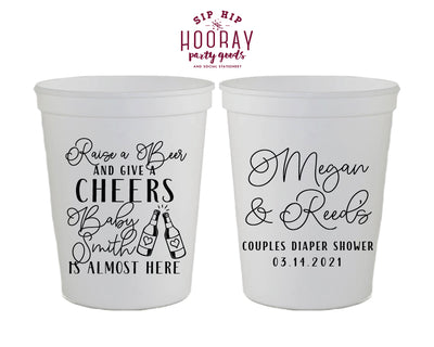 Couples Diaper Baby Shower Stadium Cup