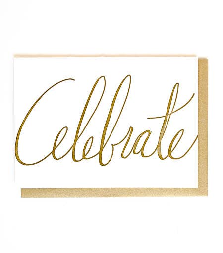 Celebrate Letterpress Greeting Card