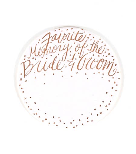 Memory of Bride & Groom Coasters