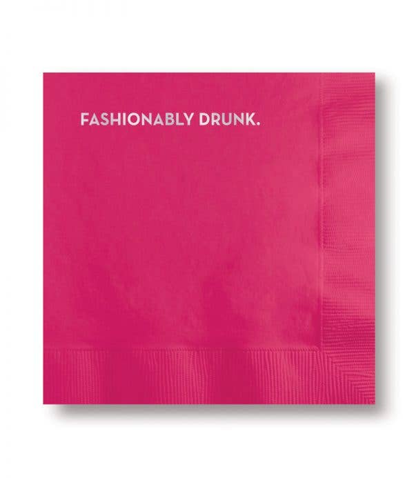Fashionably Drunk Cocktail Napkins - Boxed Set of 20