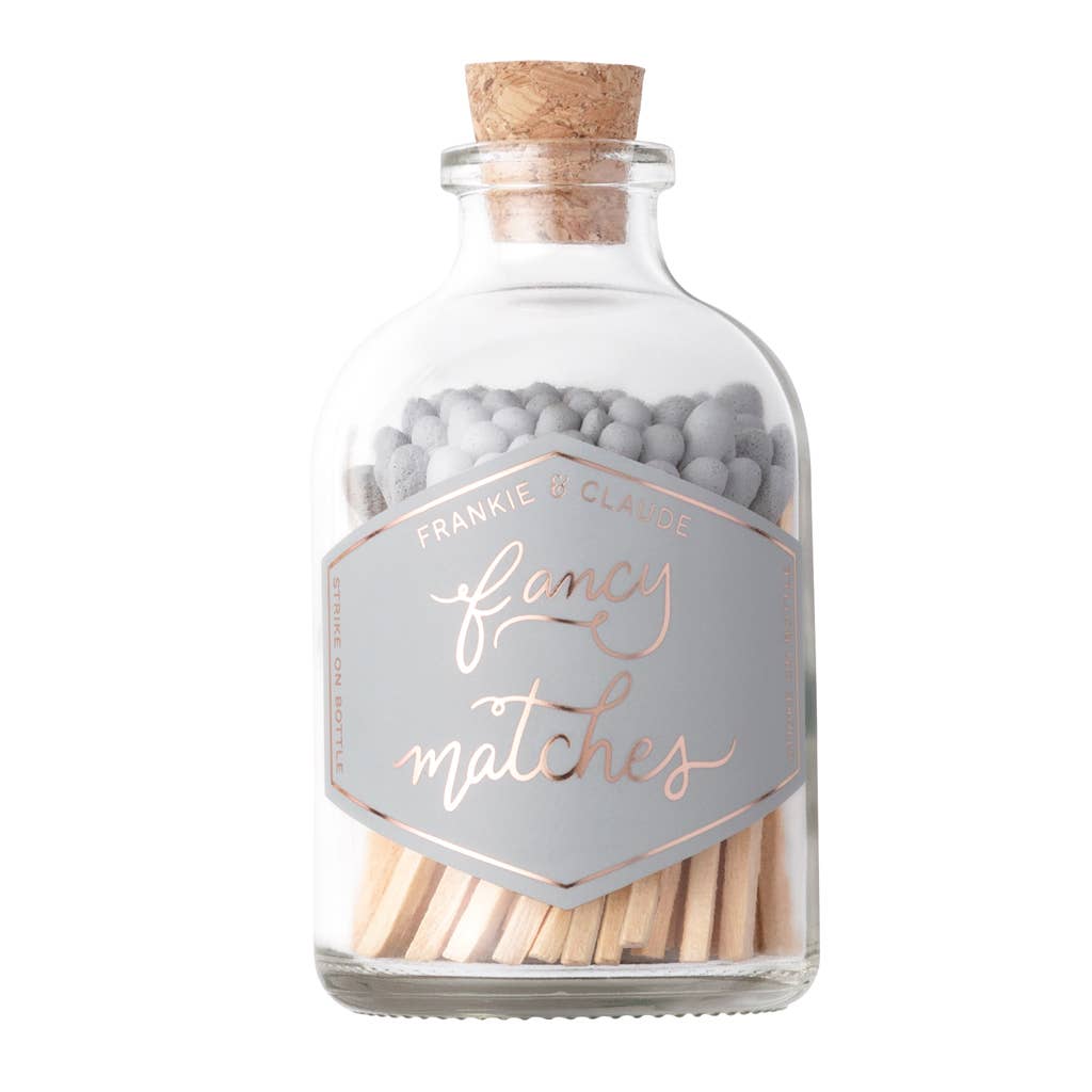 Fancy Matches: Gray Small Match Jar