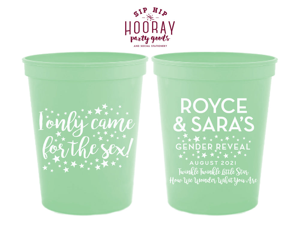 Twinkle Twinkle Star I Only Came for The Sex Gender Reveal Stadium Cup