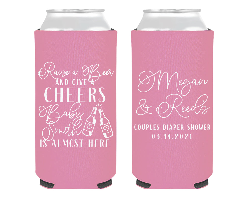 Couples Diaper Baby Shower Foam Slim Can Cooler